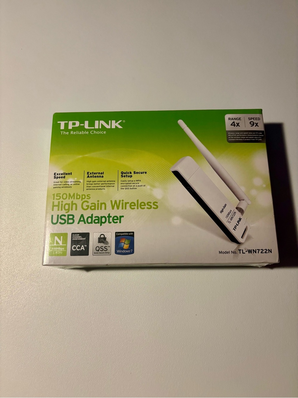 NWT TP-Link TL-WN722N v1.8 150Mbps Wireless USB Adapter Packet Injection Rare